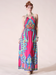 Image of Peace Print Halter Maxi Dress