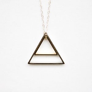 Image of Silver & Gold Nested Triangles