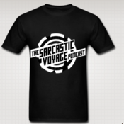 Image of Shirt 5 - Sarcastic Voyage logo - B&W - no hosts