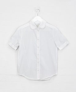 Image of French Knot Short Sleeve Cotton Shirt