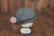 Image of Newsboy Hat - Black & Grey - Newborn Infant Toddler Child - Vintage Style