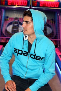 Image of Men's Turquoise Zip Hoody