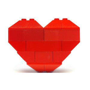 Image of ♥ Original Hearts of Bricks Brooch