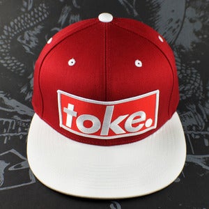 Image of Toke - Logo Red & White - Snapbacks