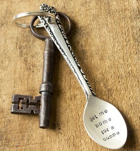 Image of Personalised Tea Spoon Keyring