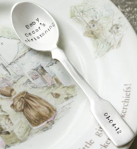 Image of Personalised Silver Plated Fiddle Spoon