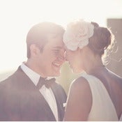 Image of PALE PINK ORGANZA BRIDAL HAIR FLOWER 