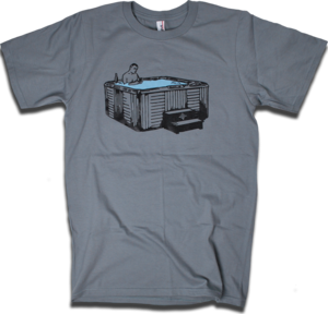 Image of "Jacuzzi Pete" Daves of Thunder fan design tee by Backpage Press