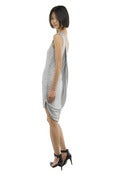 Image of draped back dress [ grey ] 