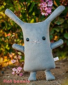 Image of Flat Bonnie Bunny Plush - Rex Gray (Classic 12") Handmade