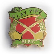Image of Clay Pipe Music Enamel Badge - Pipes Design.