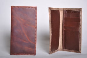 Image of Leather Checkbook Wallet