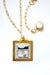 Image of "Amelia" Geometric+Gilded: Fine Art Collage Necklace