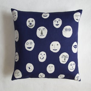 Image of Masks cushion - navy