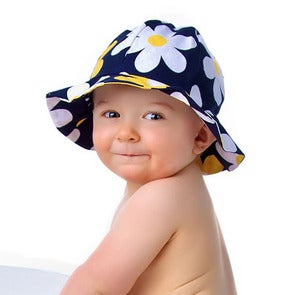 Image of Reversible Sun Hat Pattern with Ruffled or Plain Brim - Baby and Child PDF Pattern