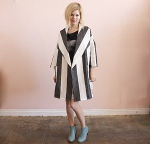 Image of Ali Golden shawl collar coat