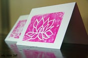 Image of LOTUS cards and envelopes on recycled paper. {set of four.}