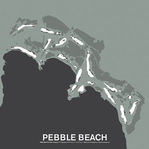Image of Pebble Beach Golf Links Screenprint Poster