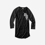 Image of Varsity 3/4 Sleeve Henley (Black)
