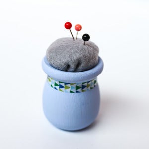 Image of Lilac & Washi Teeny, Tiny Modern Pincushion