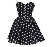 Image of Pin-Up Black Polka Dot Prom Party Dress