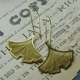 Image of Gold Gingko Earrings