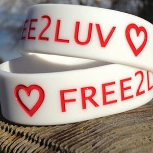 Image of LIMITED EDITION 3/4" FREE2LUV WRISTBAND
