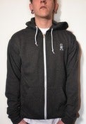 Image of SA Crest Zip Hoodie Grey