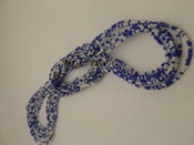 Image of White and Blue Single strand waist bead