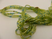 Image of Green and Baby Blue Single Strand glass bead