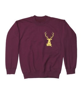 Image of Stag Logo Sweatshirt // Burgundy // 