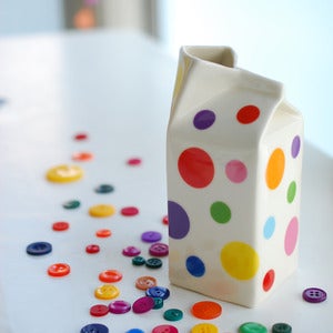 Image of Mixed Polkadot Milk Jug