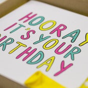 Image of 'Hooray' Celebration Box & Card