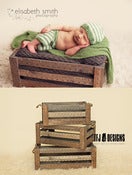 Image of Measuring Stick Crate - Rope Handle - Vintage Style - Rustic Charm