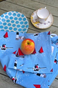 Image of Traditional Boats Tea Towel