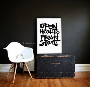 Image of OPEN HEARTS poster print