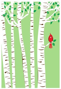 Image of Spring Cardinal Art Poster by Strawberryluna