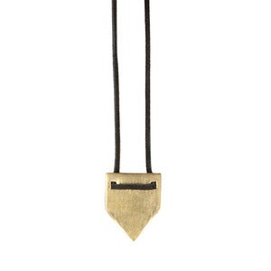 Image of Threaded Bronze Amulet Necklace - Arrow - MORE COLORS