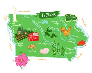 Image of Hello Niccoco Iowa Print Pre-Order