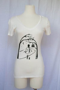 Image of Roger & Peach // Girl in Wood T-Shirt