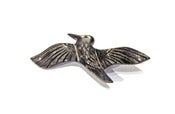 Image of Crow Carved Resin Brooch by Hotcakes Design