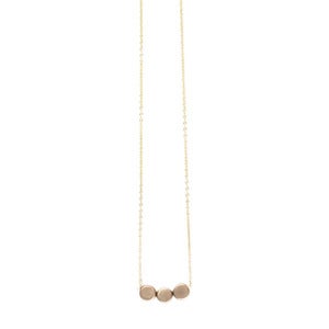Image of Simple Cast Bronze Necklace - Drops 