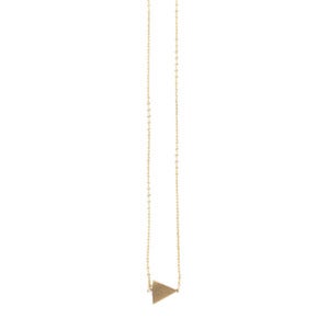 Image of Simple Cast Bronze Necklace - Triangle