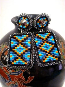 Image of Blue Diamond Earrings