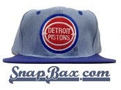 Image of Vintage Deadstock Detroit Pistons Denim Snapback Hat Cap