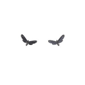 Image of Moth Studs Small - Grey / Yellow / Gold