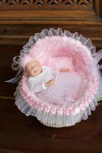 Image of Mini Baby Bassinet and Pillow