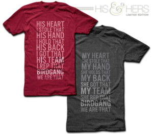 Image of HIS & HERS SWEETHEART SET <br> (CARDINAL ON BACK) <br> LIMITED EDITION