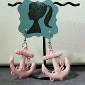 Image of SOLD* Light Pink Anchor Earrings