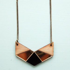 Image of Geo Chevron Necklace - Gold by Nylon Sky 